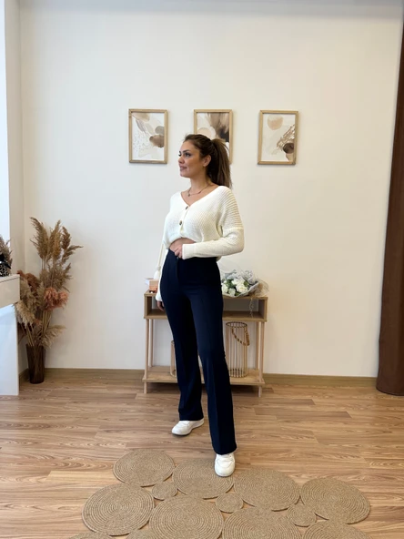 Çımalı Esnek Palazzo Pantolon - Resim 8