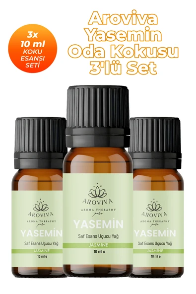 Yasemin Esansiyel Uçucu Koku Yağı Buhurdanlık Yağı Difüzör Esansı 3'Lü Set 3x10ml ürün görseli 1