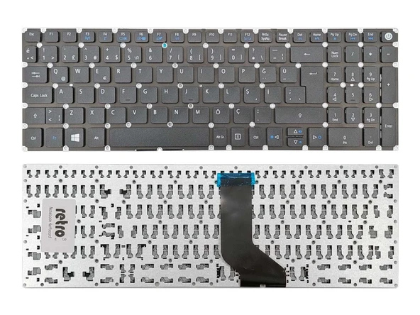 Acer Aspire 3 A315-51G ile Uyumlu Notebook Klavye - Siyah - TR ürün görseli 1