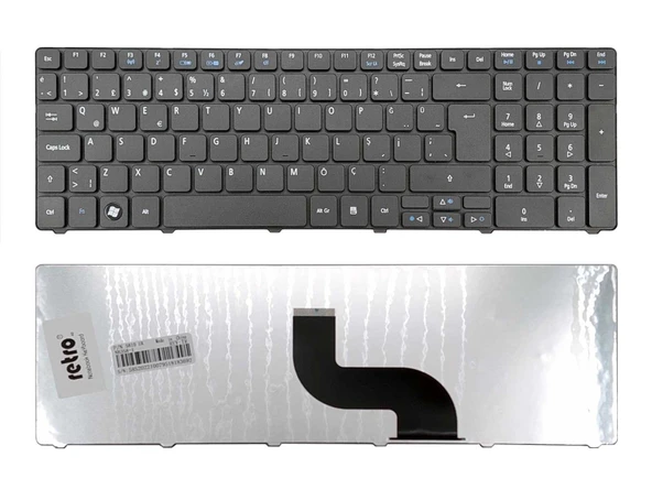 Acer Aspire 5736, 5736G, 5736Z ile Uyumlu Notebook Klavye - Siyah - TR ürün görseli 1