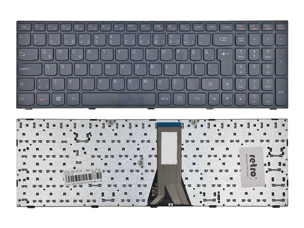 Lenovo Z50-70 ile Uyumlu Notebook Klavyesi - Çerçeveli - Siyah - TR ürün görseli 1