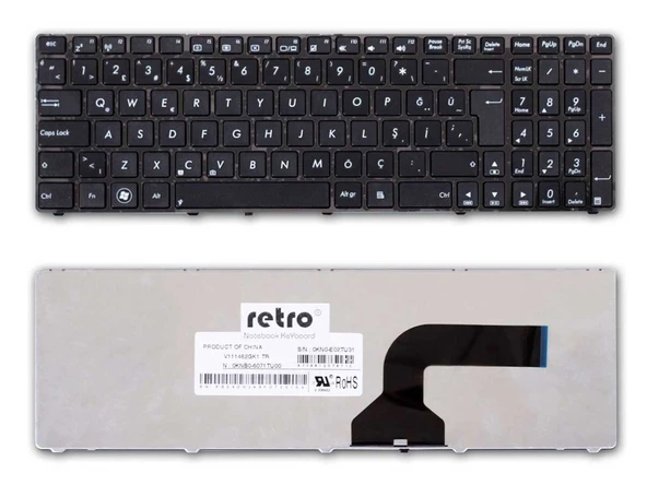 Asus K53 ile Uyumlu Notebook Klavye - Siyah - TR - Resim 2