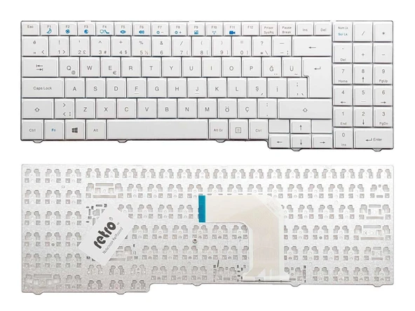 Casper MB50 ile Uyumlu Notebook Klavyesi - Beyaz - TR ürün görseli 1