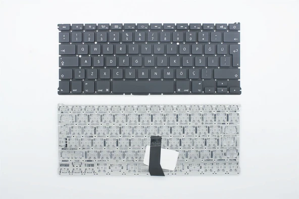 Apple Macbook Air A1369 A1466 13" MC965 MC966 ile Uyumlu Notebook Klavye - Siyah - TR - Büyük Enter ürün görseli 1