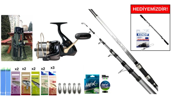 Okuma Wave Power Tele Surf 4.20 cm&Remixon Venom 9000 5+1BB Surf Seti ürün görseli 1