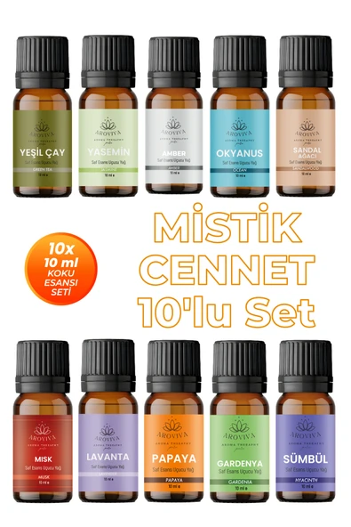 Mistik Cennet 10'lu Set Oda Kokusu Esansı - Derin Huzur (10x10ml) ürün görseli 1