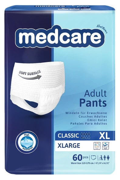 Medcare Emici Külot Xlarge ( Ekstra Büyük Boy ) 60 Adet 2 Paket ürün görseli 1