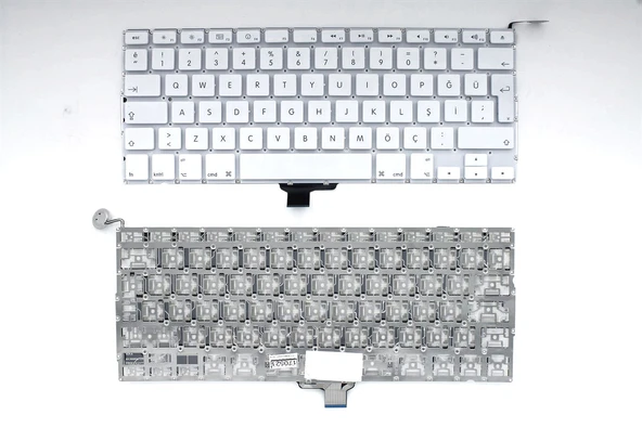 Apple MacBook A1342 ile Uyumlu Notebook Klavye - Beyaz - TR - Büyük Enter ürün görseli 1