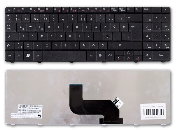 Packard Bell EasyNote TJ71 Serisi ile Uyumlu Notebook Klavye - Siyah - TR ürün görseli 1