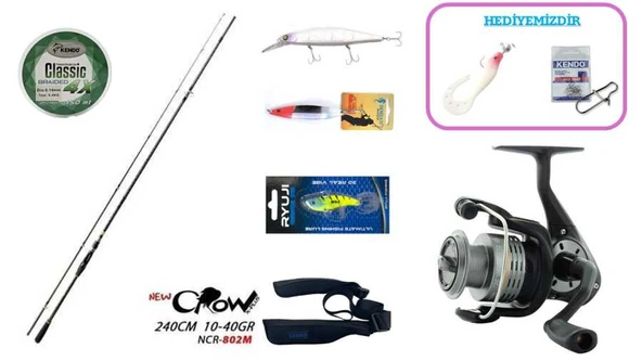 Fujin New Crow 240 cm 10–40 gr & Okuma Revenger RV-40 Spin Seti ürün görseli 1
