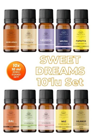 Sweet Dreams 10'lu Set Oda Kokusu Esansı - Uyku Yardımcısı (10x10ml) ürün görseli 1