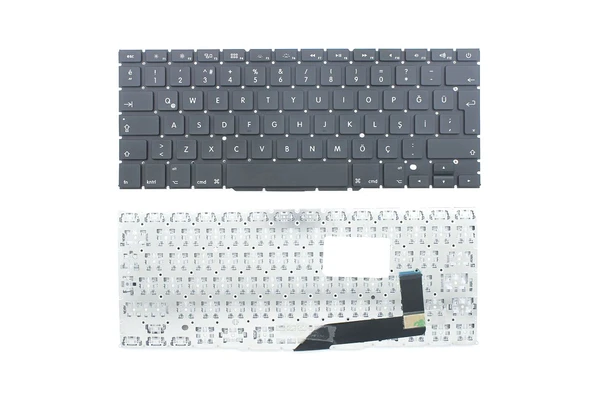 Apple MacBook Pro A1398 (2012-13-14-15) ile Uyumlu Notebook Klavye - Siyah - TR - Büyük Enter ürün görseli 1