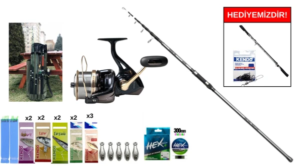 Okuma Alaris Light Tele Surf 420cm&Remixon Venom 8000 5+1BB Surf Seti ürün görseli 1
