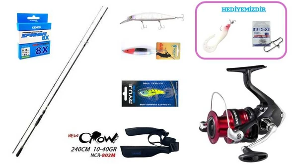 Fujin New Crow 240 cm 10–40 gr & Shimano Sienna 4000 FG Spin Seti ürün görseli 1