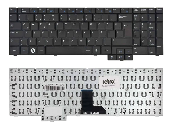 Samsung R540, NP-R540 ile Uyumlu Notebook Klavye - Siyah - TR ürün görseli 1