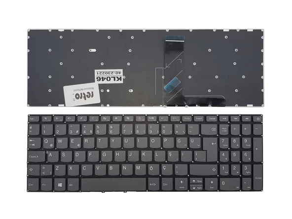 Lenovo ideaPad 720-15IKB ile Uyumlu Notebook Klavye - Siyah*Gri - TR ürün görseli 1