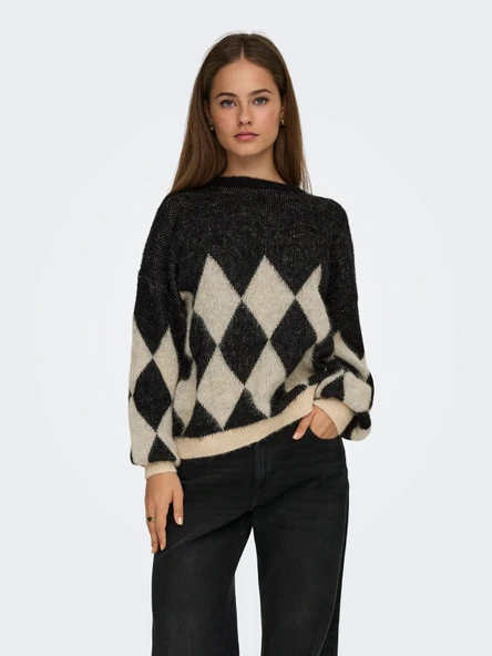 15353226 ONLNOEME LIFE LS JQ O-NECK KNT ürün görseli 1