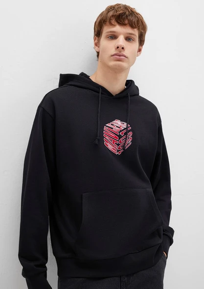 Mavi 0S10397 Baskılı Erkek Kapüşonlu Sweatshirt - Resim 2