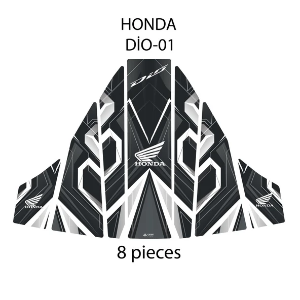 Grippatch Honda Dio ile Uyumlu Renkli Tank Pad GC22-1 ürün görseli 1