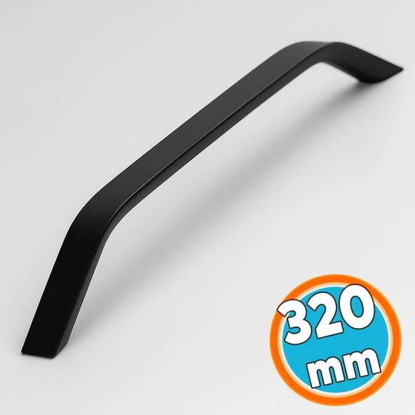 Metal Kulp Çekmece Dolap Kolu Mobilya Mutfak Dolabı Kapak Kulpları Kulpu 320 mm Siyah ürün görseli 1