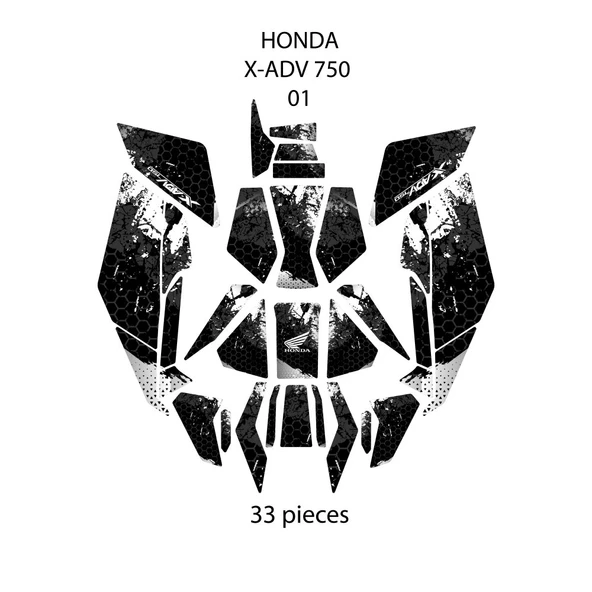 Grippatch Honda X-ADV (2025) ile Uyumlu Renkli 33 Parça Tank Pad Seti GC53-1 ürün görseli 1