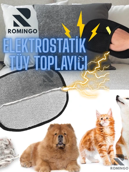 Kedi Köpek Kıyafet Koltuk Tüy,Toz,Tiftik Toplama Eldiven Yıkanabilir Tüy Temizleme ürün görseli 1