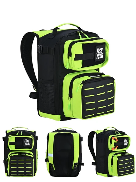 Fujin ProAji Back Pack Black Lime Balıkçı Sırt Çantası - Limitli Üretim ürün görseli 1