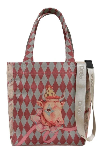 Dogo Kadın Vegan Çok Renkli Large Tote Bag - Abbie Tasarım ürün görseli 1