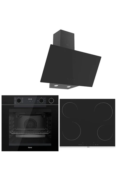 Ferre STEAM PLUS SERİSİ 3LÜ CAM ANKASTRE SET (QEP64CS-MS261-D077) ürün görseli 1