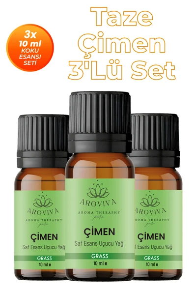 Taze Çimen 3'lü Oda Kokusu Seti - Canlı & Yeşil (3x10ml) ürün görseli 1