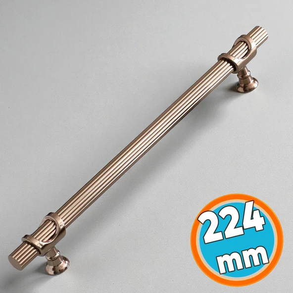 Mobilya Dolap Çekmece Kapak Mutfak Dolabı Kulpları Kulbu Kulpu Bronz Metal Kulp 224 mm-22.4 cm ürün görseli 1