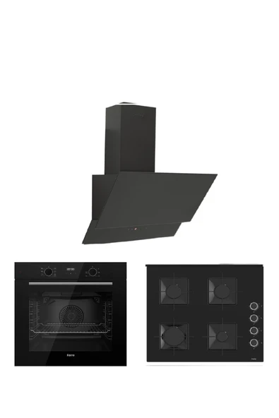 Ferre Flowart Serisi (QBL63CS SS205 SFMM 600) Ankastre Set ürün görseli 1