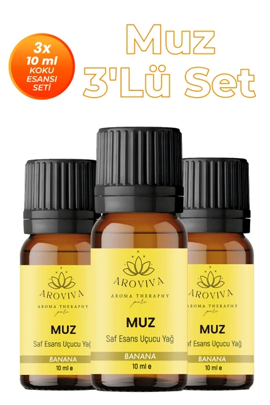 Muz 3'lü Oda Kokusu Seti - Kremalı & Besleyici (3x10ml) ürün görseli 1