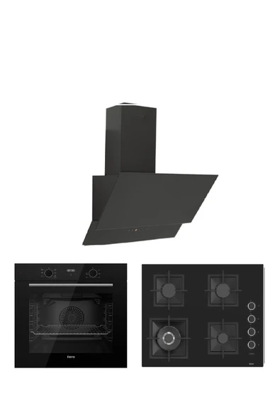 Ferre Flowart Serisi (QBL63CS SC405 SFMM 600) Ankastre Set ürün görseli 1