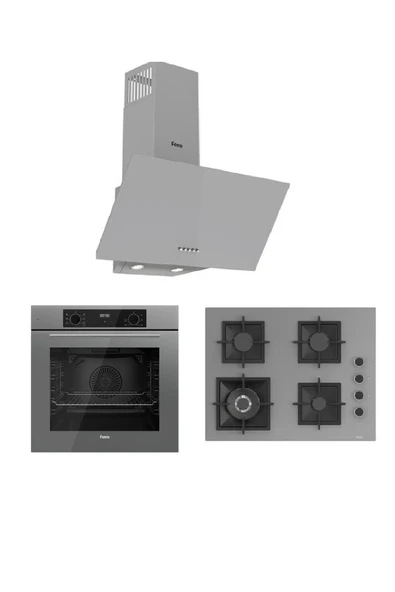 Ferre Flowart Serisi (QBL63CPR SC408 D088) Ankastre Set ürün görseli 1