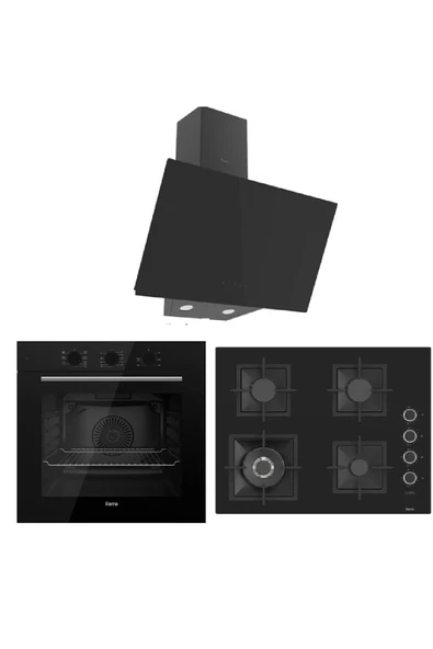 Ferre Flowart Serisi (QBL62CS SC405 D077) Ankastre Set ürün görseli 1