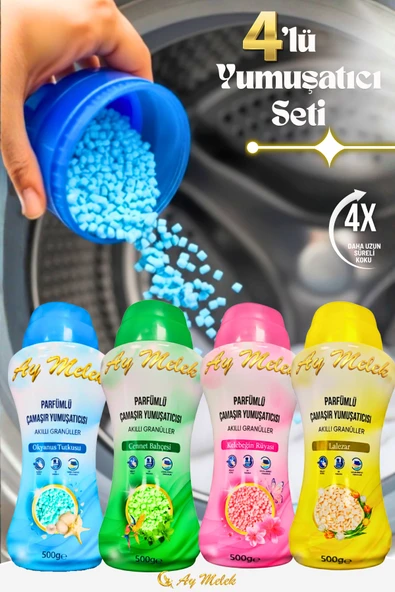 Çamaşır Parfümü Yumuşatıcı (4 Adet X 500gr) Granül Parçacıklı Çamaşır Yumuşatıcısı Seti ürün görseli 1