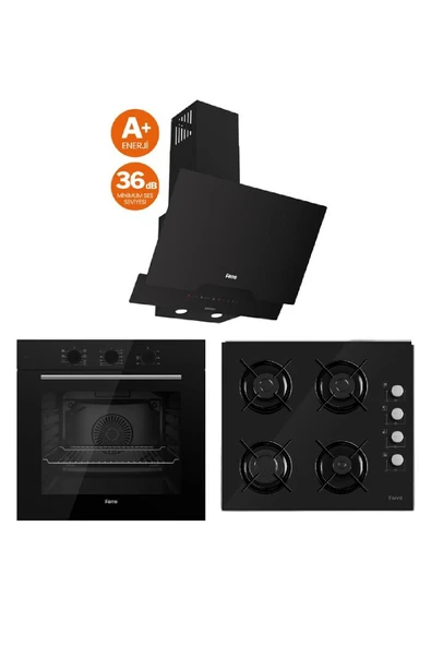 Ferre Flowart Serisi (QBL62CS 2140 D063) Ankastre Set ürün görseli 1
