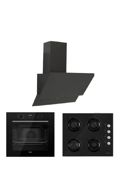 Ferre Flowart Serisi(QBL63CS 2140 SFMM 600) Ankastre Set ürün görseli 1