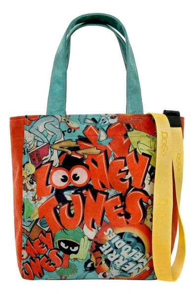 Dogo Kadın Vegan Çok Renkli Large Tote Bag - Warner Bros The Toon Parade Tasarım ürün görseli 1