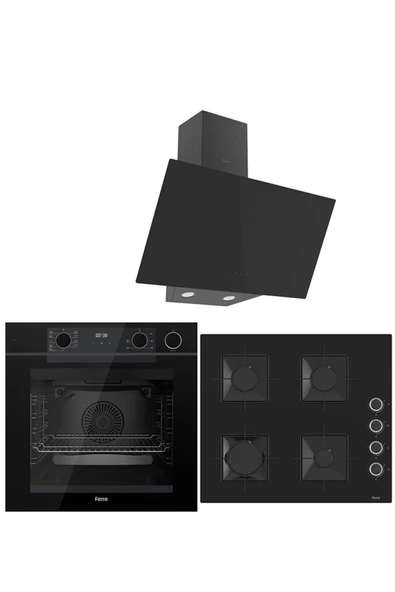 Ferre STEAM PLUS SERİSİ 3LÜ CAM ANKASTRE SET (QEP64CS-SS205-D077) ürün görseli 1