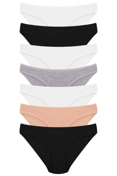 Vos Versa KozaBiat Kadın İç Giyim 7'li Bikini Karışık Renk - S, M, L VKB1003 ürün görseli 1