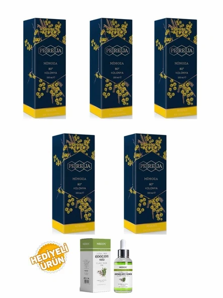 Pereja Mimoza Kolonya 250 ml Cam Şişe 5 Li Set ürün görseli 1