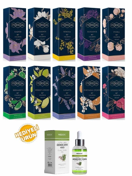 Pereja Kolonya 250 ml Cam Şişe 10 Lu Set ürün görseli 1