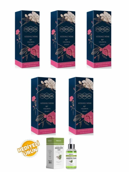Pereja Gizemli Misk Kolonya 250 ml Cam Şişe 5 Li Set ürün görseli 1