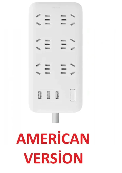 Xiaomi Mi Power Strip Usb Girişli Usb Portlu 6'lı Akım Korumalı Priz ürün görseli 1