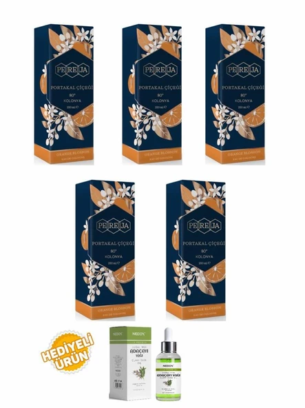 Pereja Portakal Çiçeği Kolonya 250 ml Cam Şişe 5 Li Set ürün görseli 1