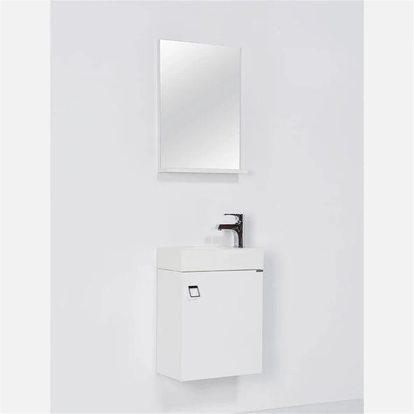 Livea Alara Beyaz Banyo Dolabı 45 cm ürün görseli 1