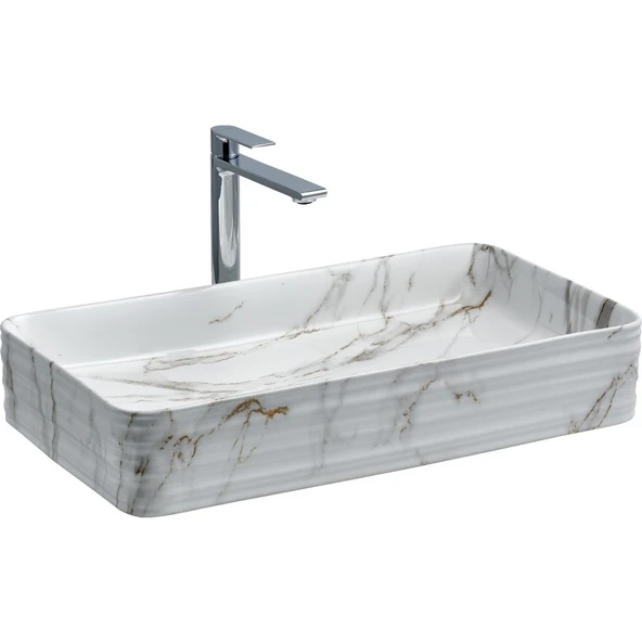 Lena E-2106M1 Tezgah Üstü Porselen Lavabo ürün görseli 1