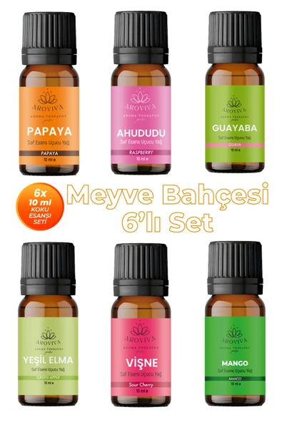 Meyve Bahçesi 6'lı Set Oda Kokusu Esansı - Neşeli Meyveler (6x10ml) ürün görseli 1